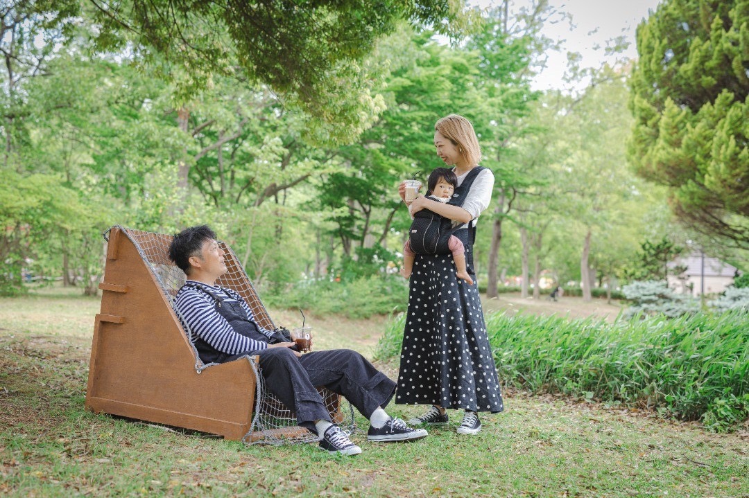 定禅寺パークレットの一部を七北田公園のNANA＋Ichi カフェに寄付いたしました